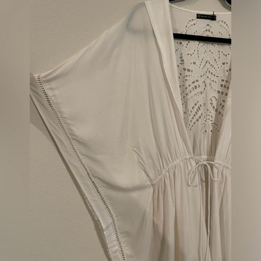 Women Large Swimsuit Coverup White - Picture 6 of 9